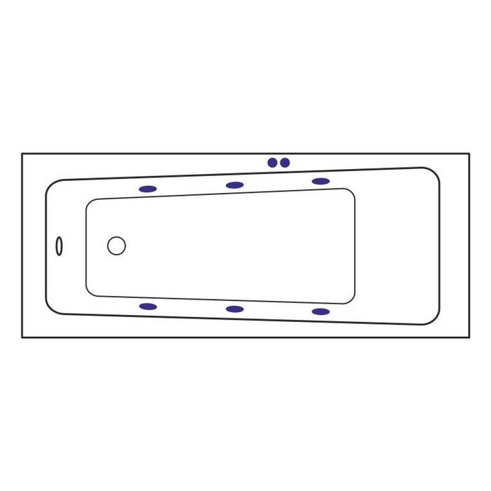 Ванна EXCELLENT Ava 160x70 "SOFT" (хром)