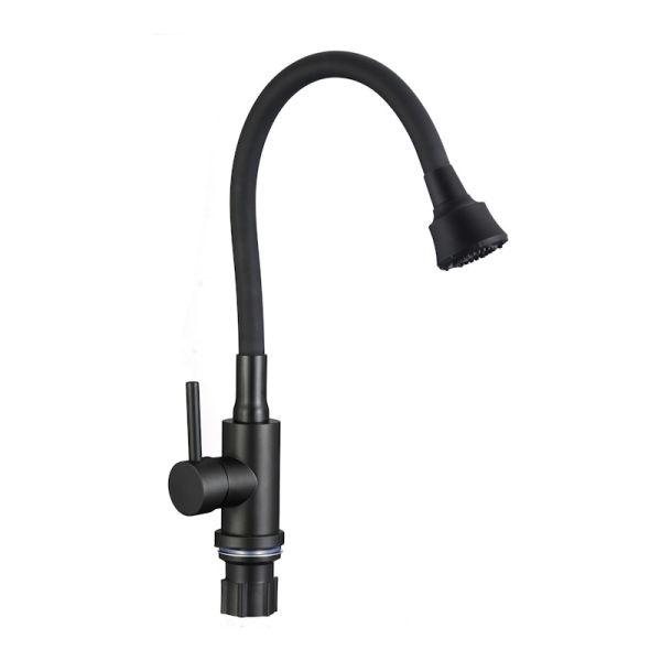 Смеситель для кухни с гибким изливом и режимом душ Fmark FS8288H-01, черный