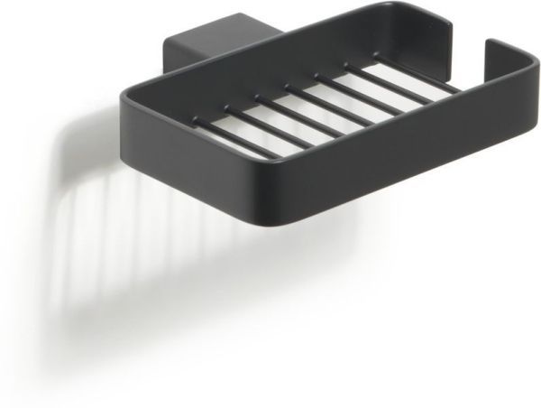 Gedy Lounge, настенная металлическая мыльница - решетка, цвет черный матовый