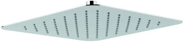 Emmevi, душевая квадратная ультраплоская антикальковая головка из нержавеющей стали 300х300 мм, подключение 1/2", цвет хром