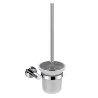 Ершик X-ROUND для унитаза, настенный, со стеклянной матовой чашей, хром, Sapho