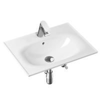 Комплект 5 в 1 Lavinia Boho Bathroom Sink 21510303, врезная фарфоровая раковина 60 см, смеситель, латунный сифон, донный клапан quick-clac, угловые вентили 2 шт.