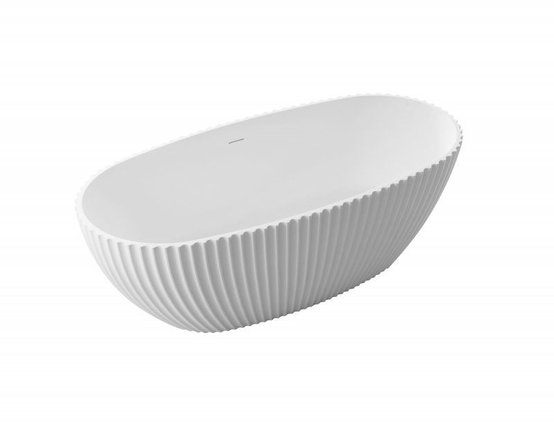 Ванна из искусственного камня Solid Surface 1700x800x560, CEZARES CZR-BELLAGIO-170-80-56-SSB, артикул CZR-BELLAGIO-170-80-56-SSB