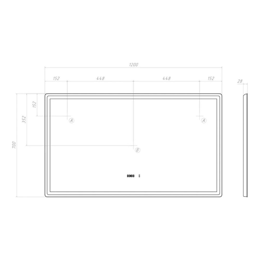 Зеркало VIGO Geometry Luxe 1200, артикул 212