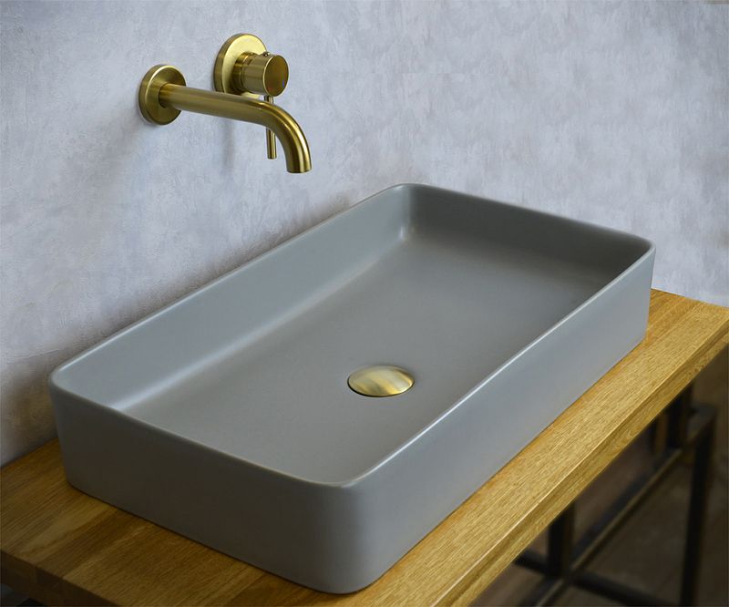 Раковина-чаша Bronze de Luxe Scandi 60 6145-GM Серая матовая