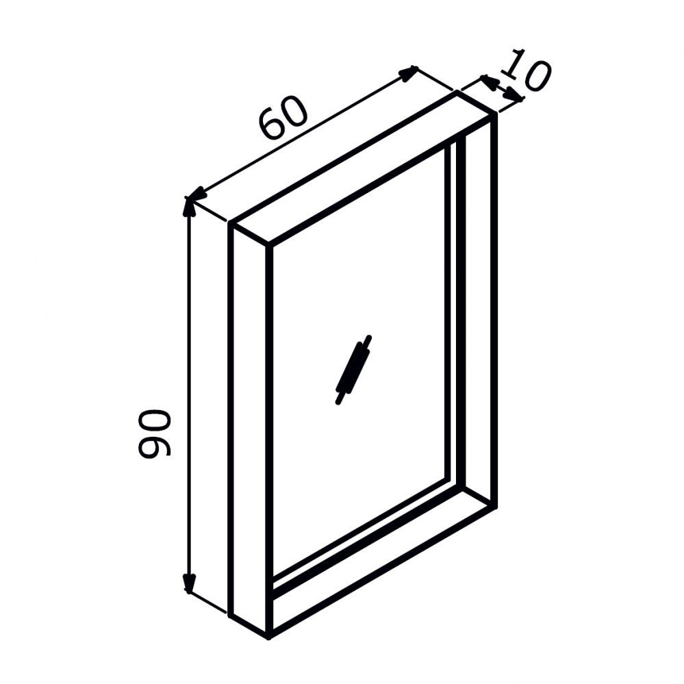 Зеркало ORKA Craft 60x90 c LED подсветкой, антрацит матовый Зеркало ORKA Craft 60x90 c LED подсветкой, антрацит матовый