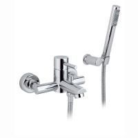 Nicolazz Olympus Смеситель для ванны на 2 отверстия, с душевой лейкой, цвет: хром