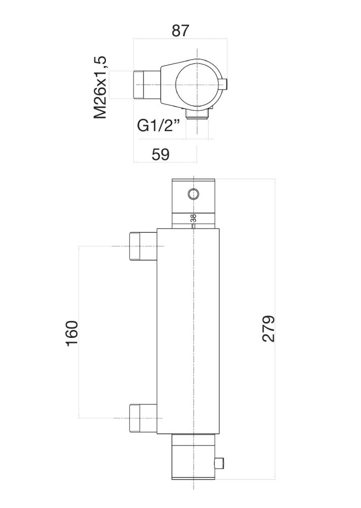 Смеситель для душа Fiore X-TERMO 31CR0982, хром, артикул 31CR0982