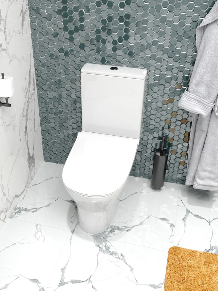 Унитаз напольный Maretti Elio безободковый с микролифтом, EL10NBM35-844, белый