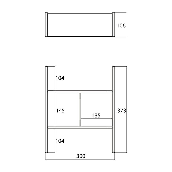 EMCO EVO Вставка 300х106х373 мм., для выдвижных ящиков, для баз 9583 274/275 20/21/22 отделка Walnut