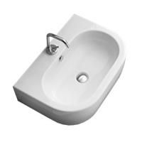 Kerasan Flo раковина 50х40 с 1 отверстием под смеситель, цвет белый