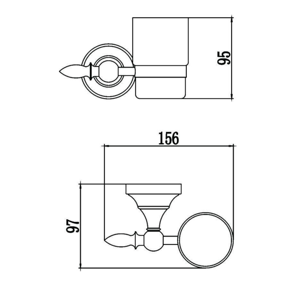 Стакан для ванной комнаты Savol S-06858A, хром