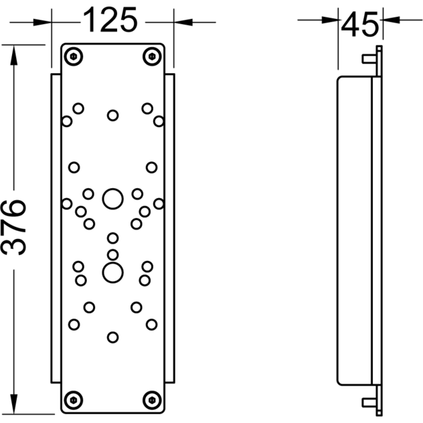 Панель для монтажа ручек с застенным модулем арт. 9.300.009