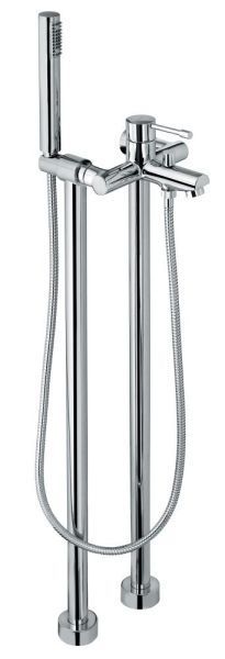 Emmevi Eden, однорычажный напольный смеситель для ванны на 2-х ногах, c набором для душа, цвет хром