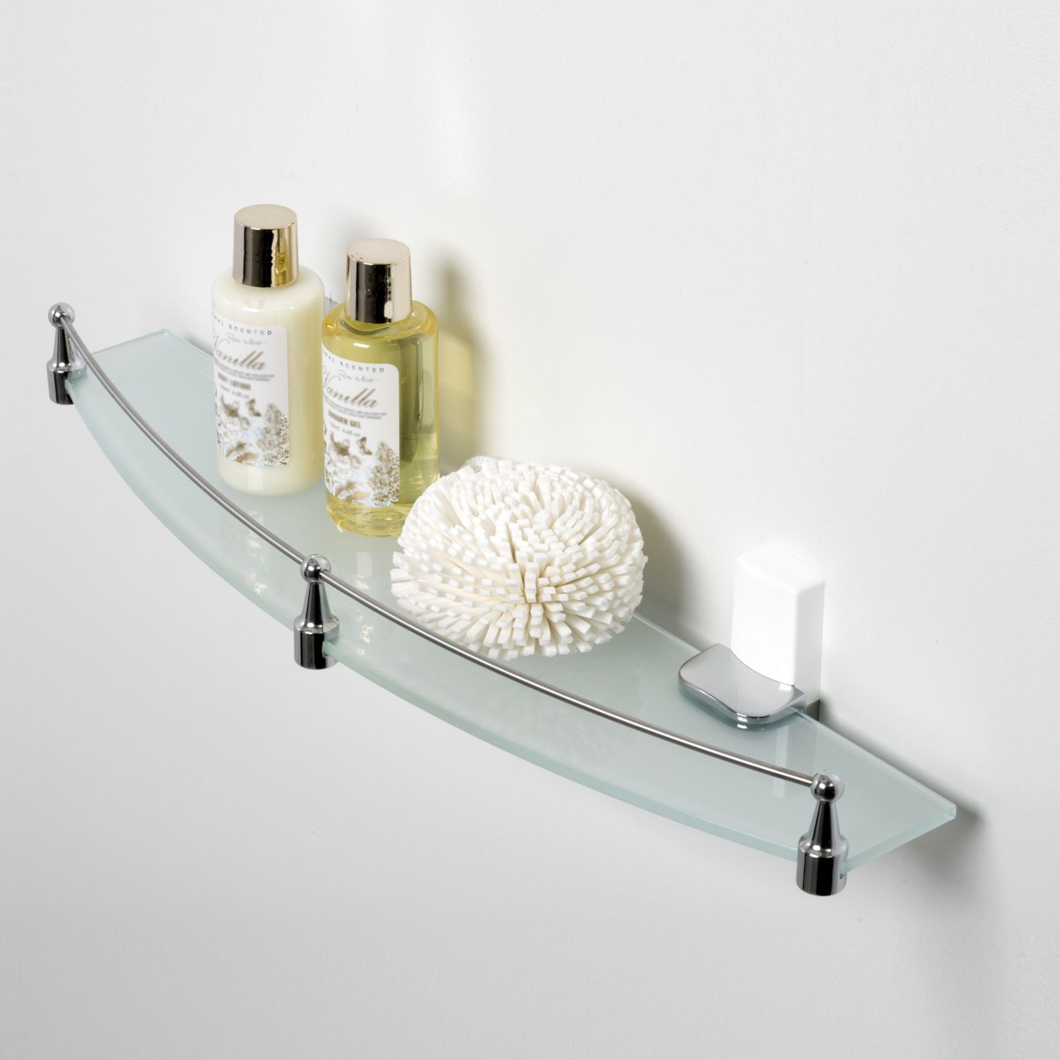 Leine K-5044WHITE Полка стеклянная с бортиком