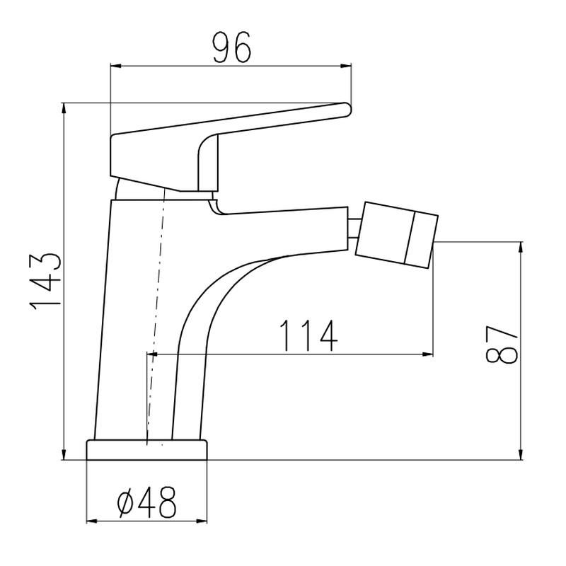 Смеситель для биде Rav Slezak COLORADO CO245.5KCMAT, черный, артикул CO245.5KCMAT