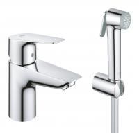 Набор Grohe Start Edge: Смеситель для раковины, размер S, и Гигиенический душ с настенным держателем, хром (23773001) Набор Grohe Start Edge: Смеситель для раковины, размер S, и Гигиенический душ с настенным держателем, хром (23773001)