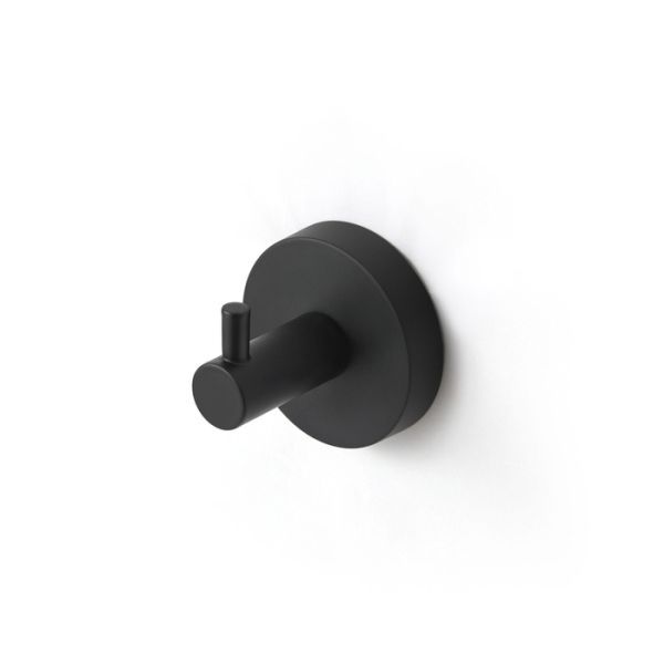 Крючок одинарный, черный матовый, сплав металлов, Sena, IDDIS, SENSB01i41