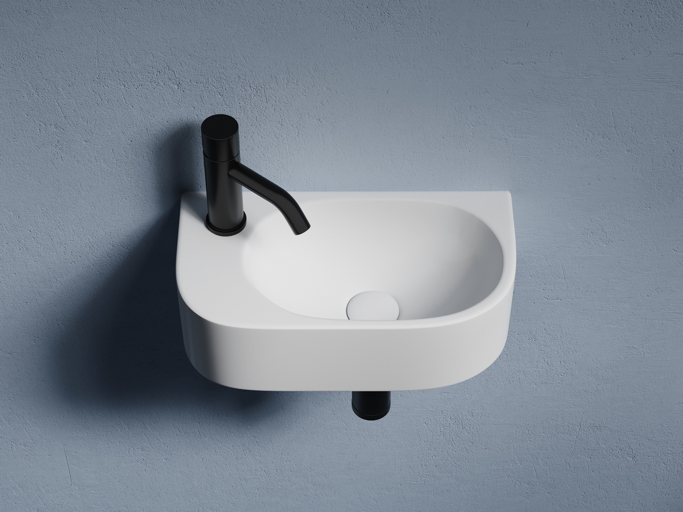 Умывальник подвесной прямоугольный (чаша справа, отверстие под смеситель слева) Элемент (Element) 409x224x110мм, артикул CN6066R