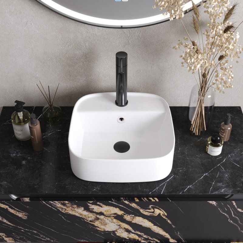 Раковина накладная керамическая, Белая матовая CZR-6615-BO, артикул CZR-6615-BO