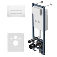 I012711.0301 ErgoFit инсталляция для подвес унитаза с клавишей ErgoFit M пластик, белый глянцевый I012711.0301 ErgoFit инсталляция для подвес унитаза с клавишей ErgoFit M пластик, белый глянцевый