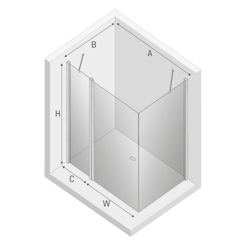 Душевое ограждение NEW TRENDY NEW SOLEO 100x100x195 K-0399 (хром)