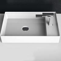 Artceram SCALINO Раковина накладная 38х60 см, с 1 отв под смеситель, без слив перелива, цвет белый матовый