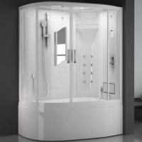Душевой бокс SSWW BU103B R 150х100 с баней профиль Белый задняя стенка Белая