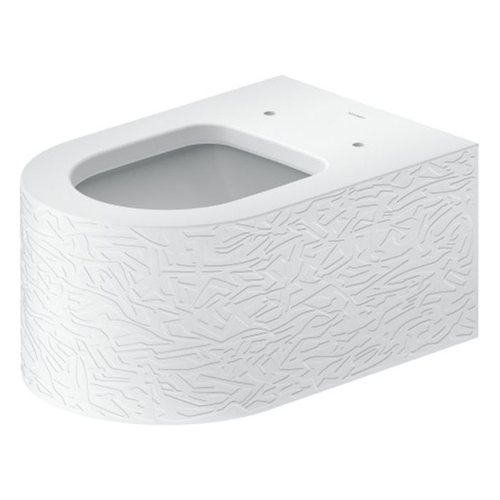 Duravit  Millio Унитаз подвесной  декор &quot;Pattern&quot;  370х570 мм, крепление в компл.,цвет белый шелковисто-матовый