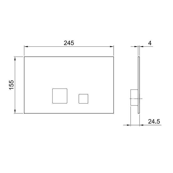 Fantini AF/21 Клавиша смыва для GEBERIT SIGMA8, SIGMA12, цвет черный матовый