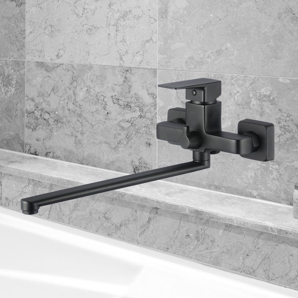 Смеситель для ванны WesnaArt NARCIS NAR06-320BL-25221, черный, артикул NAR06-320BL-25221