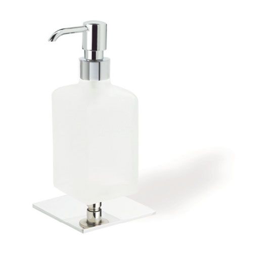 Stil Haus Quid, настольный стеклянный дозатор на ножке, цвет хром