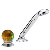 THG FLORE Смеситель на борт ванны на 2 отверстия, прогрессивный, с ручным душем, цвет хром