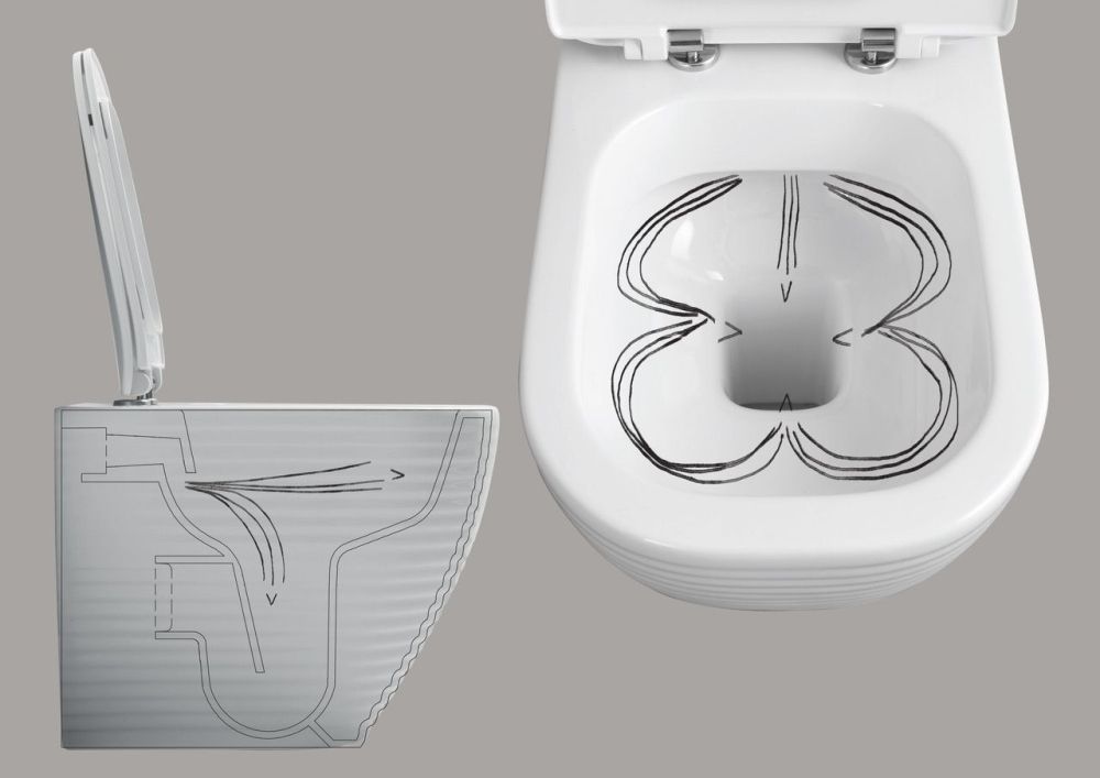 Disegno ceramica Loom, подвесной безобод. унитаз, c крепежом, 52,5x37 см, цвет белый глянцевый, артикул LO005RIM01