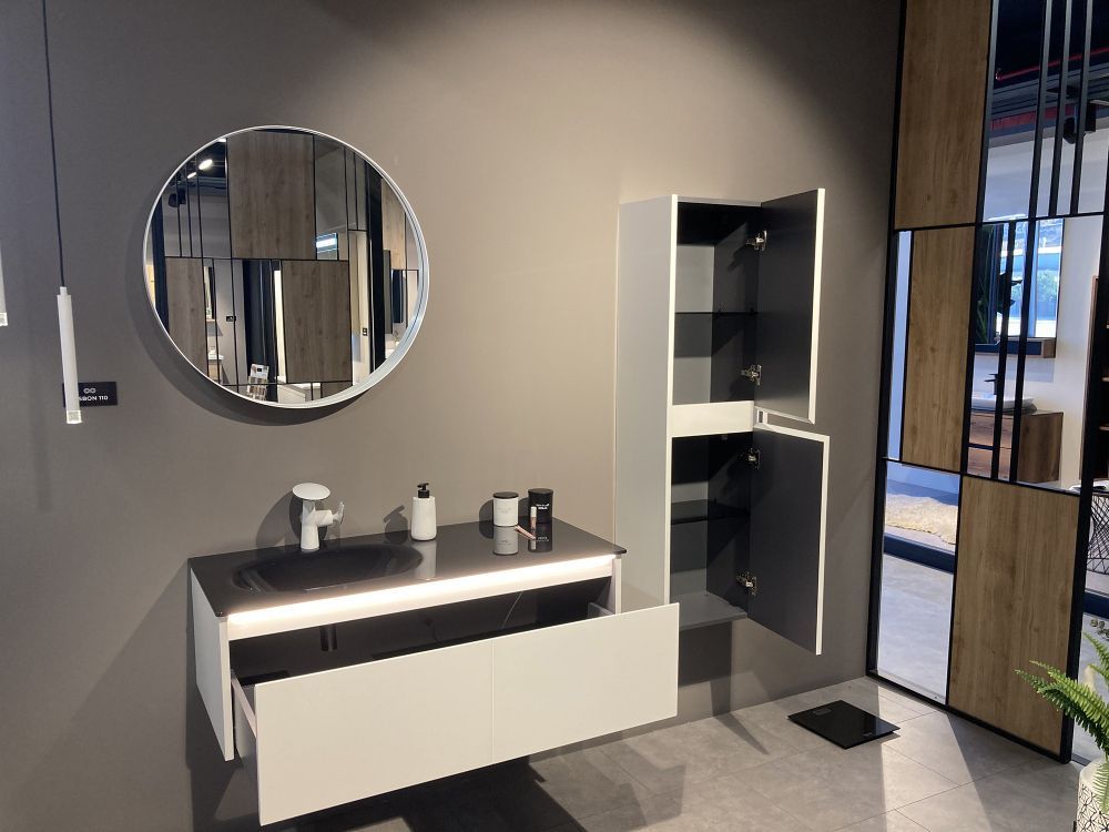 Тумба с раковиной ORKA Lisbon 90 подвесная, кашемировый матовый