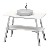 Duravit Cape Cod Консоль 825x1120x570 мм деревянная напольная с 1 полкой, цвет Белый глянцевый