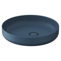 Duravit Vitrium Раковина накладная круглая 460мм, из DuroCast UltraResist-композит, без перелива и полки для смесителя , Цвет синий матовый