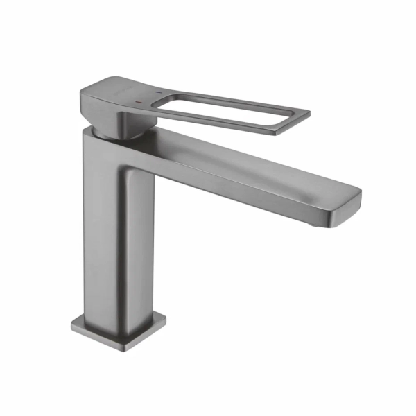 Смеситель для раковины Shevanik S6901T, оружейная сталь