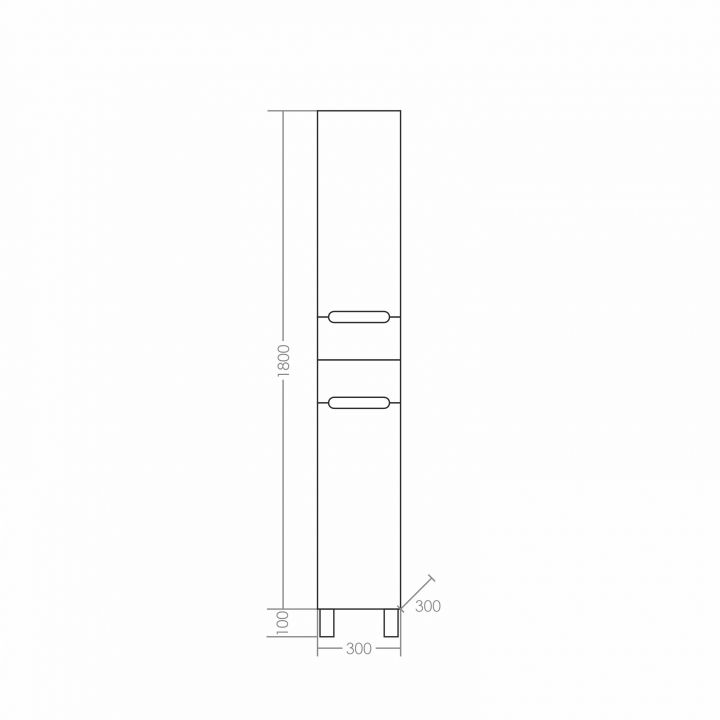 Шкаф-пенал "Лондон 30" напольная
