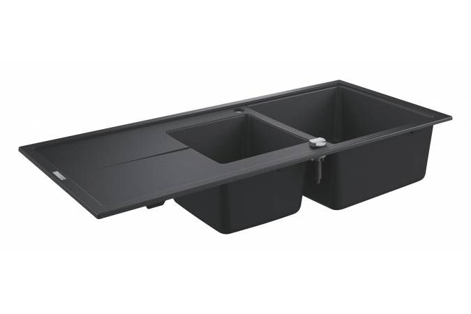 Мойка GROHE K400 с 1,5 чашей, черный гранит (31643AP0) Мойка GROHE K400 с 1,5 чашей, черный гранит (31643AP0)