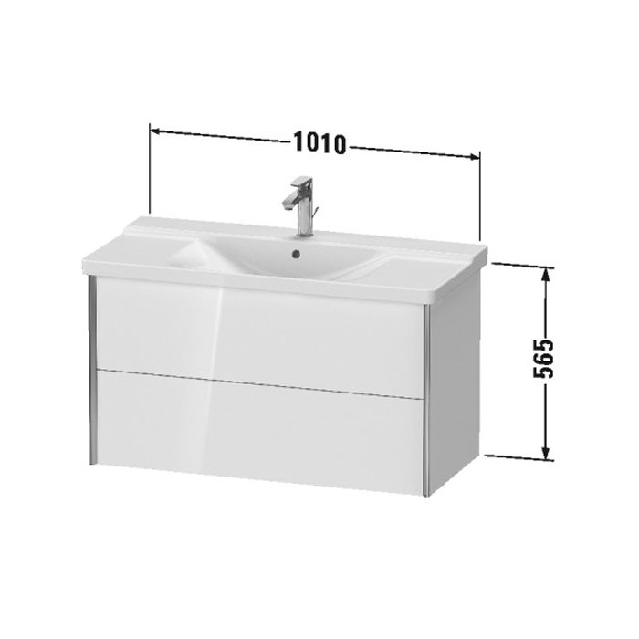 Duravit P3 Comforts Раковина  для мебели, с перел., с 1 отв. под смес., вкл. заглушку для перелива, хром, 1050x500мм, Цвет: Белый, артикул 2332100000