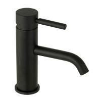 FORTIS Смеситель для раковины моноком. излив изогнут, CLICK-CLACK, черный матовый