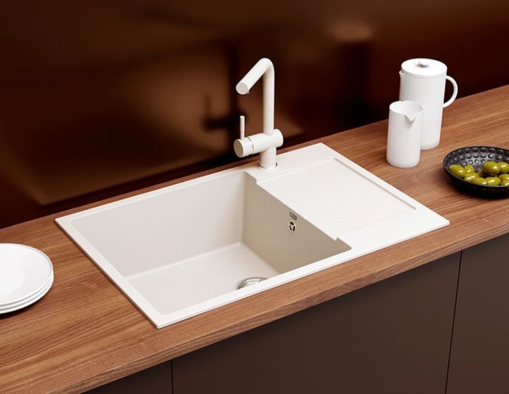 Кухонная мойка Ulgran U-602-341, ультра-белый, артикул U-602-341