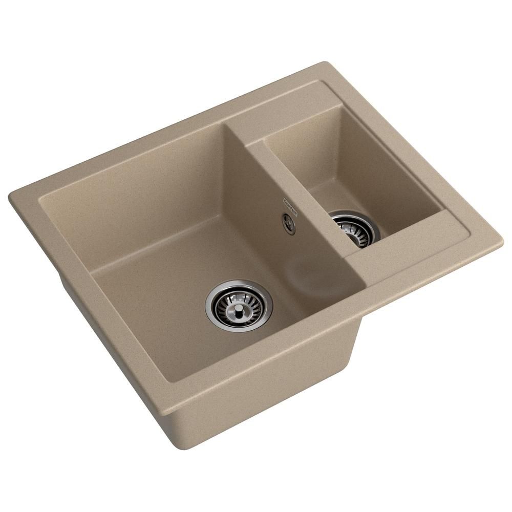 Кухонная мойка GranFest QUADRO 610K, песок, артикул Q-610K песочный