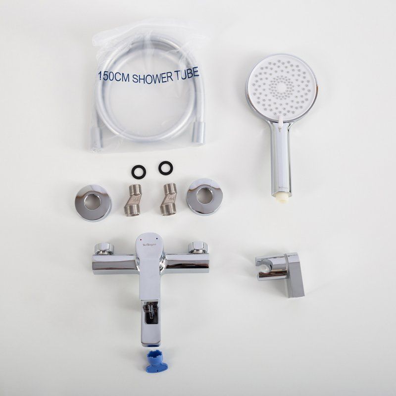 ALBANO Смеситель для ванны и душа в комплекте с ручным душем, шлангом и держателем, хром ALBANO-VASM-CRM, артикул ALBANO-VASM-CRM