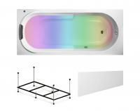 Комплект 5 в 1 Lavinia Boho Bristol S4-3502007P, акриловая ванна 170x75 см, каркас с монтажным набором, подголовник, лицевой экран, хромотерапия