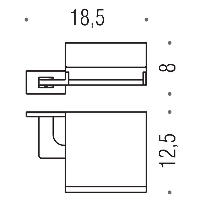 Colombo Look Держатель бумаги с крышкой, цвет: белый матовый Colombo Look Держатель бумаги с крышкой, цвет: белый матовый
