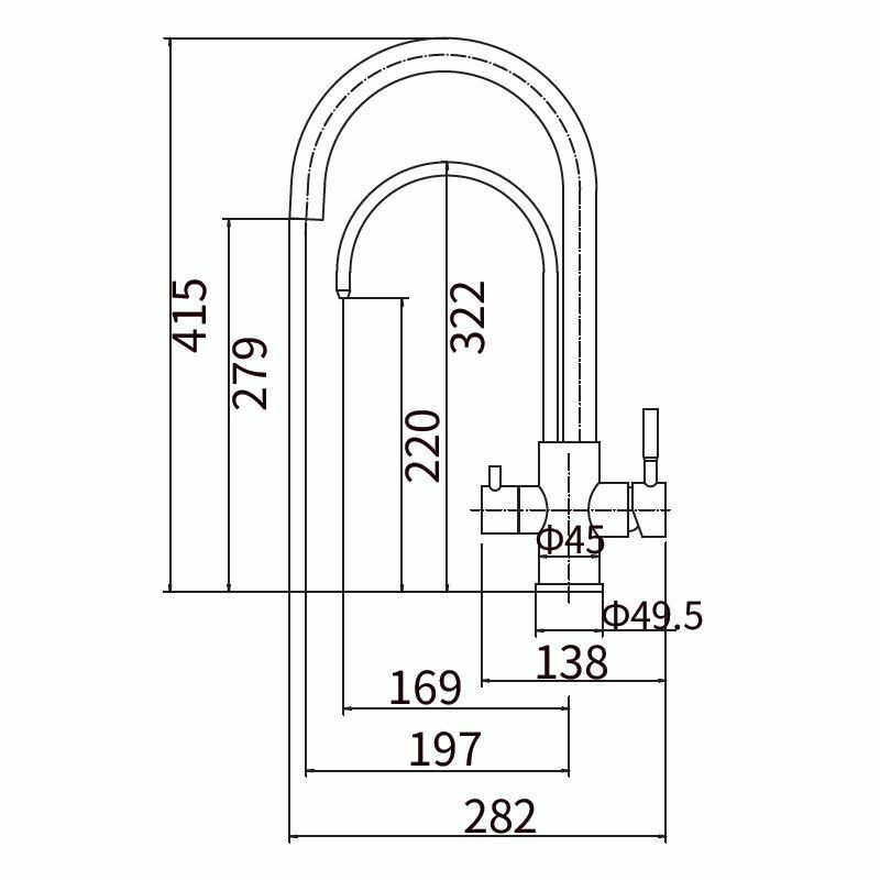 Смеситель для кухни FASHUN A54309-C, сатин, артикул A54309-C