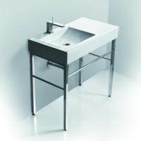 Simas Frozen консоль 90х50см с 1 отв. выбитым вручную, цвет белый