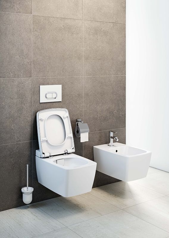 Metropole Rim-Ex Подвесной безободковый унитаз 56 см с функциями VitrAflush и VitrAfresh безободковый, с емкостью для чистящей жидкости